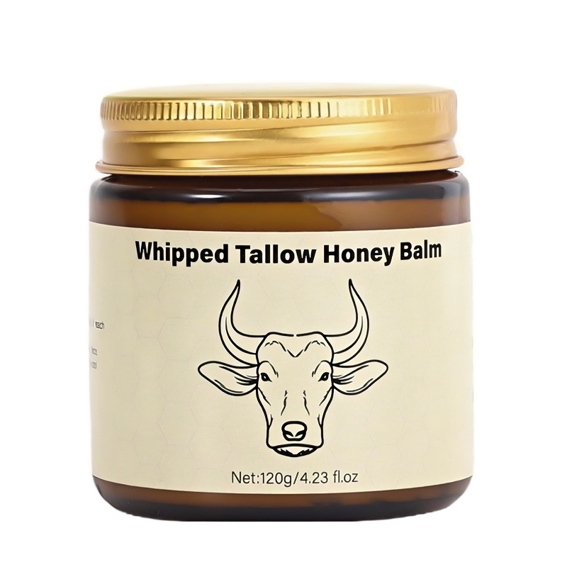 Natural Grass-Fed Beef Tallow Honey Balm – Whipped Moisturizer for Soft Skin