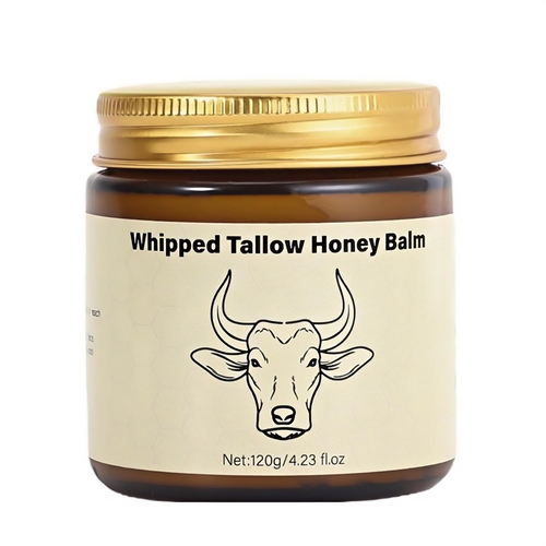 Natural Grass-Fed Beef Tallow Honey Balm – Whipped Moisturizer for Soft Skin