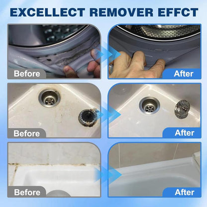 Stubborn Stain Remover Gel with Scrub Brush, Bathroom Kitchen Tile Grout Cleaner