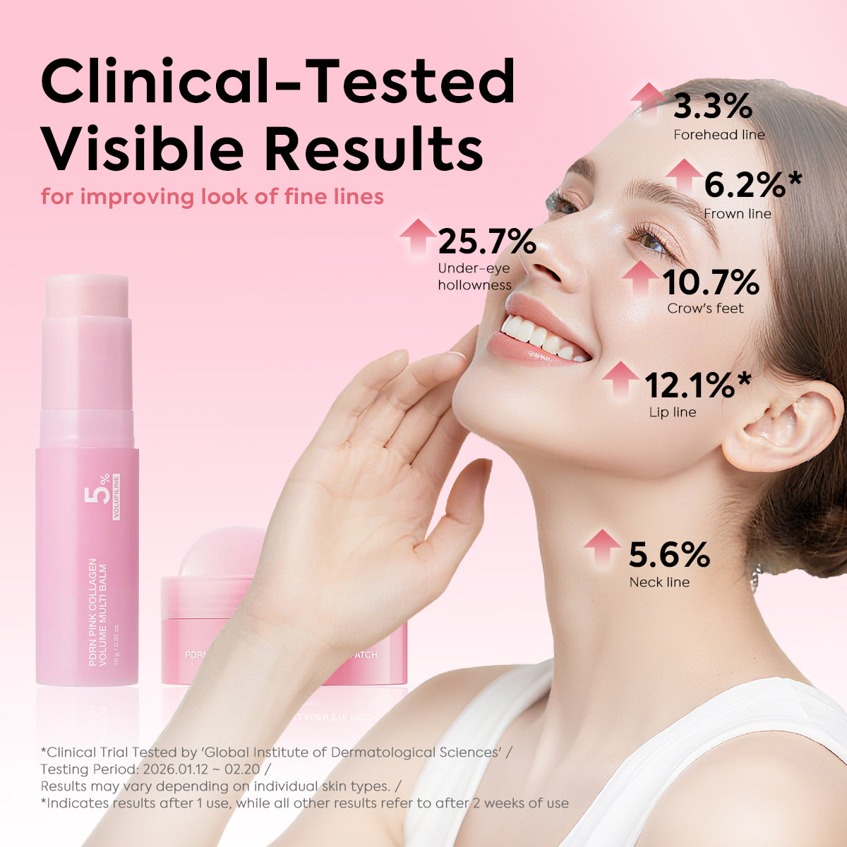 Pink Caffeine Collagen Eye Patch + Pink Collagen Volume Multi Balm