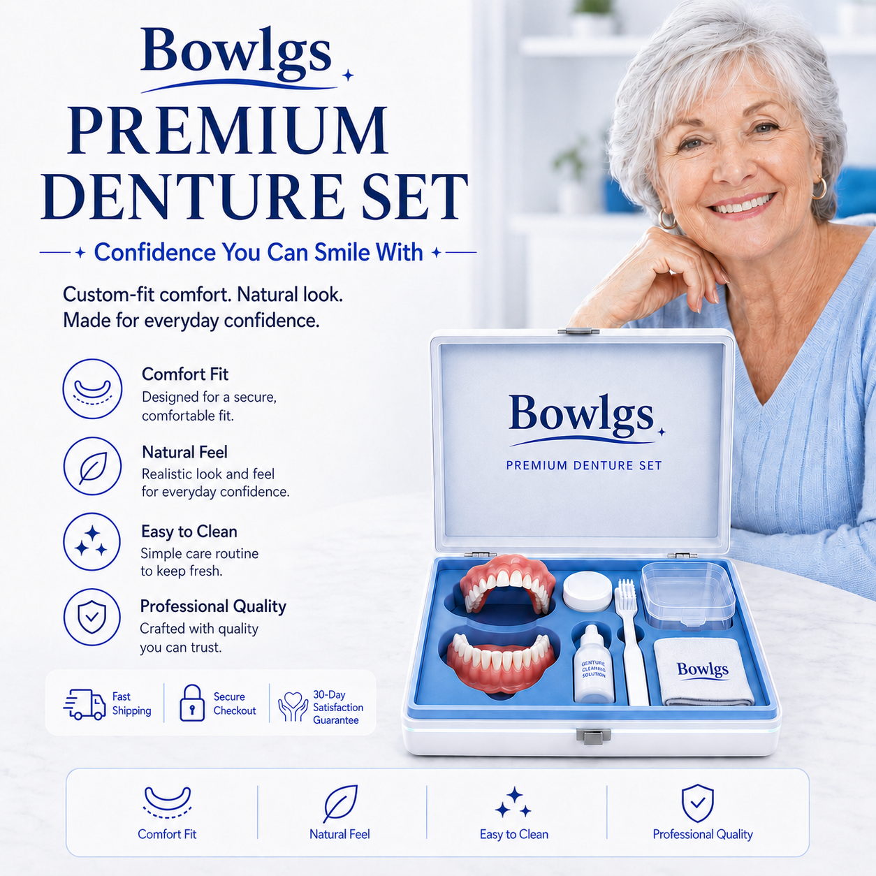 Custom-Fit Dentures for Everyday Comfort