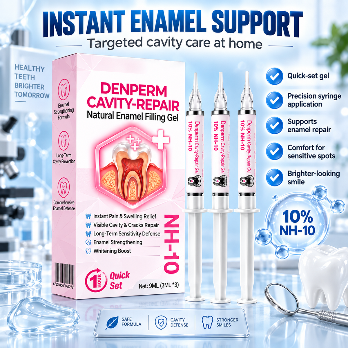 DenPerm Cavity-Repair Natural Enamel Filling Gel
