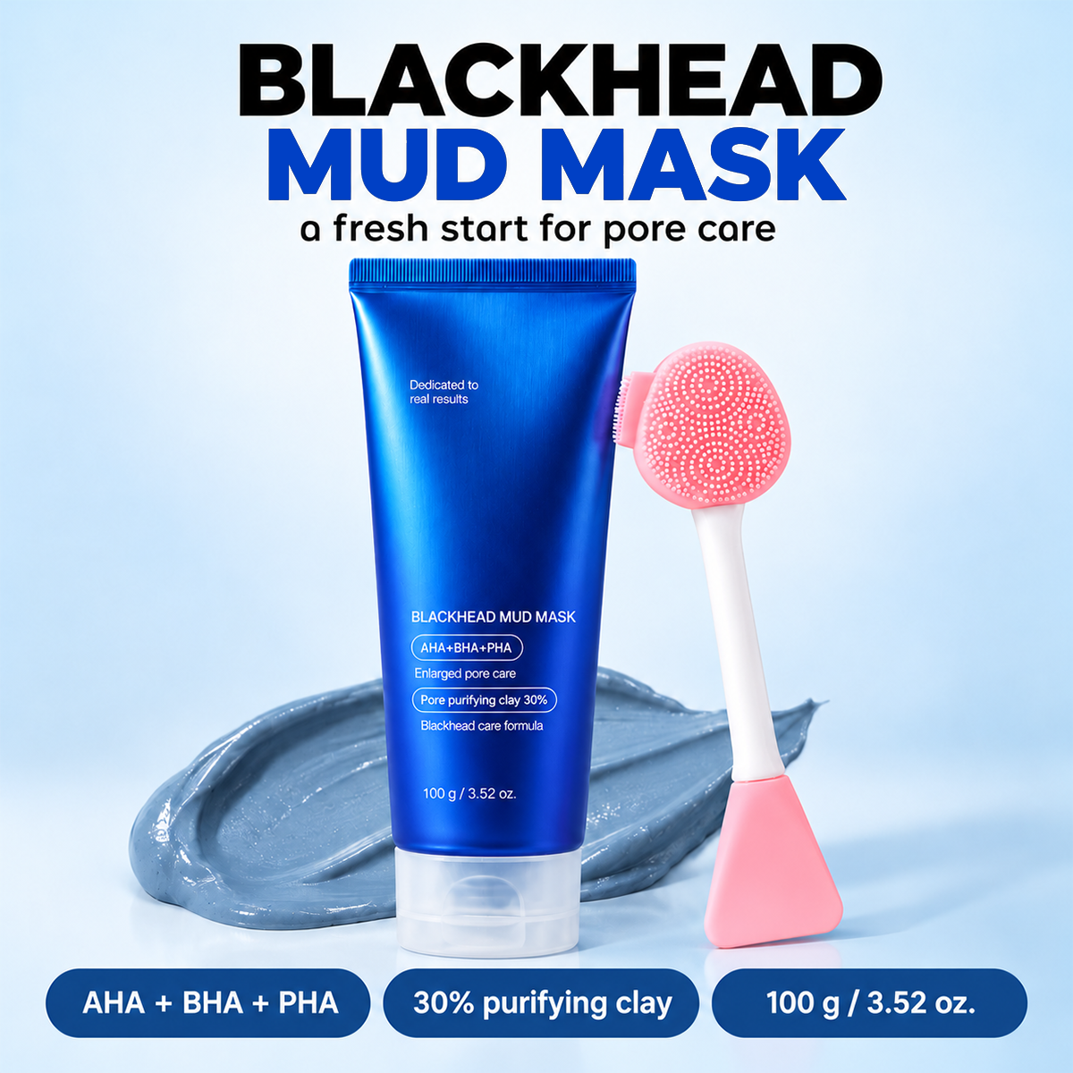 Zero Pores Blackhead Mud Mask-Free Pore Brush
