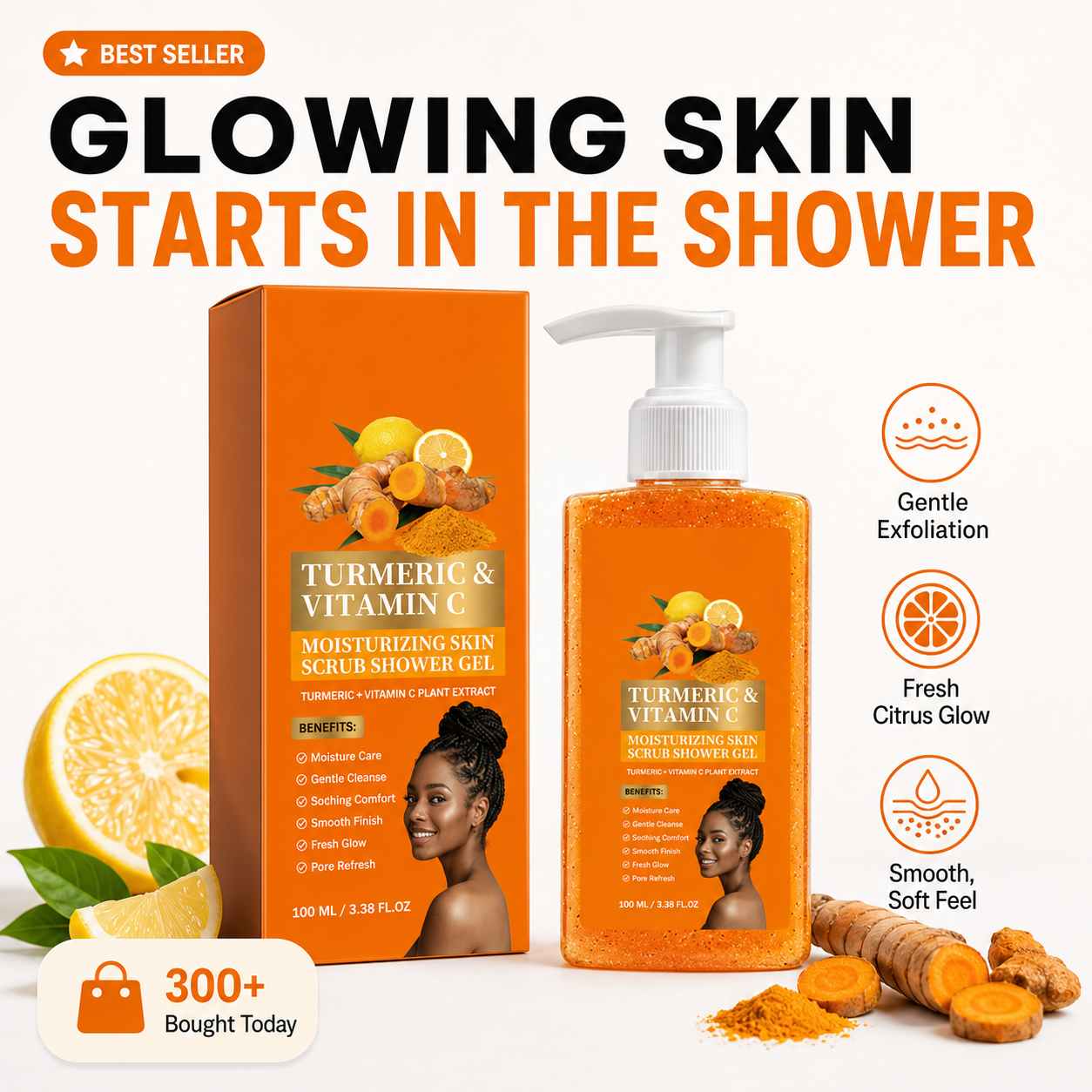 Turmeric Vitamin C Scrub Body Wash
