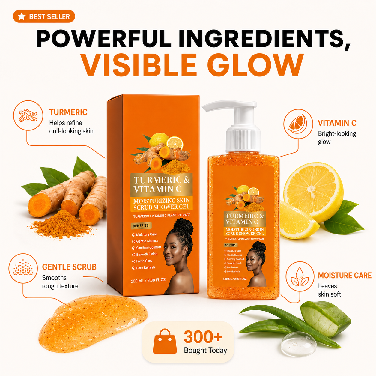 Turmeric Vitamin C Scrub Body Wash