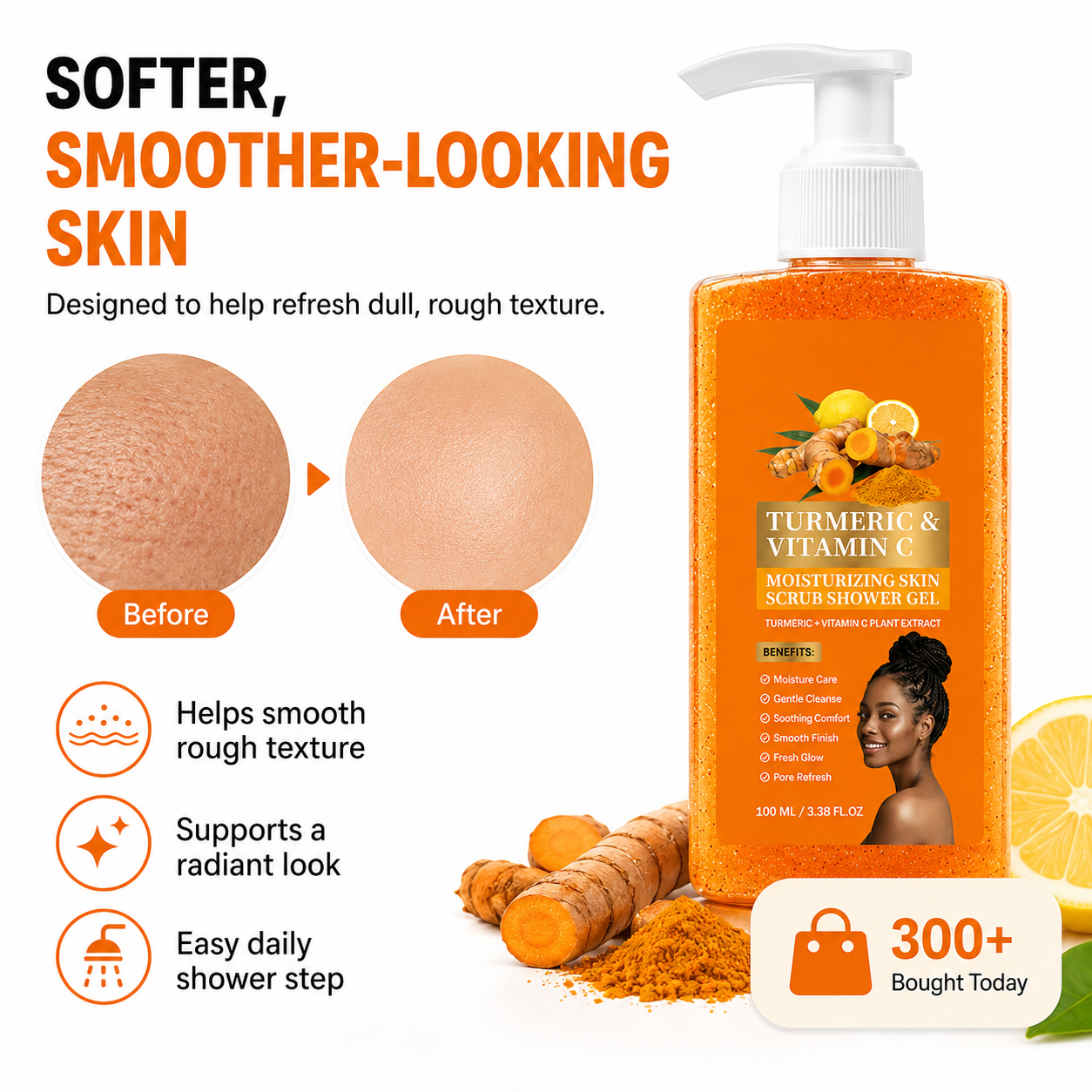 Turmeric Vitamin C Scrub Body Wash