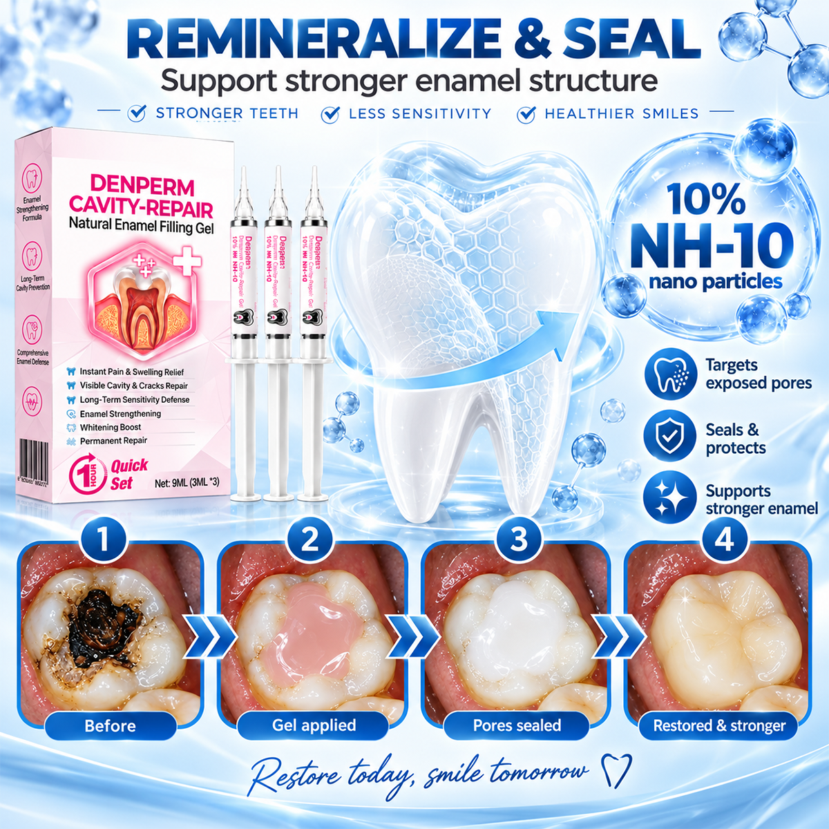 DenPerm Cavity-Repair Natural Enamel Filling Gel