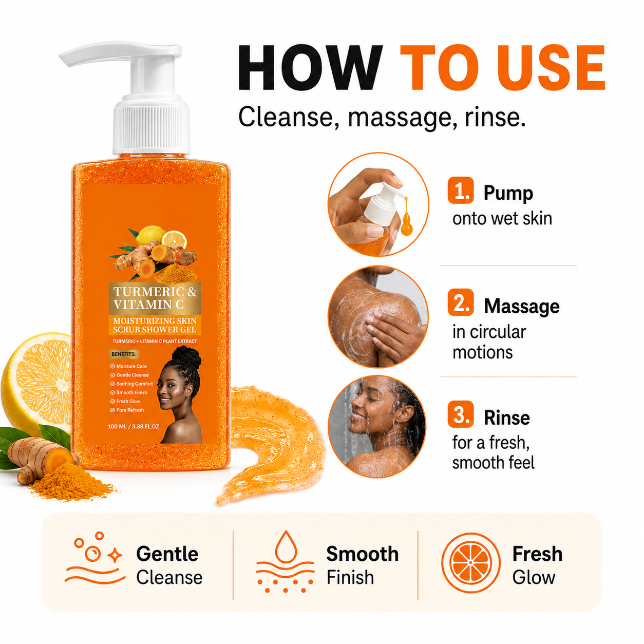 Turmeric Vitamin C Scrub Body Wash