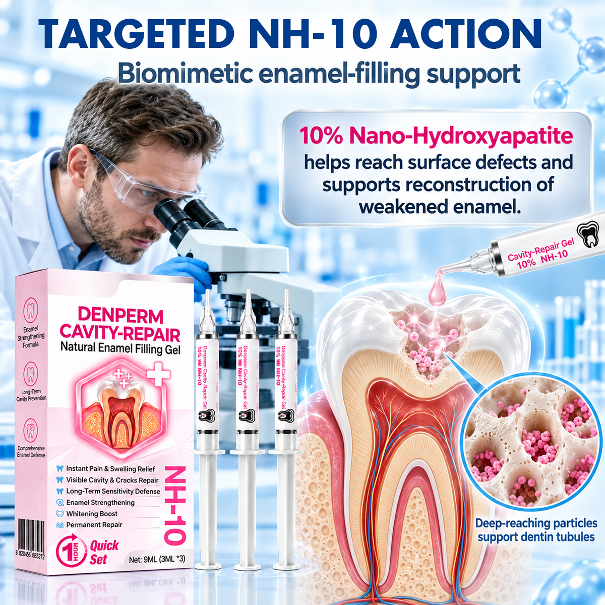 DenPerm Cavity-Repair Natural Enamel Filling Gel