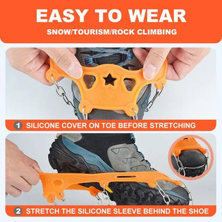 8-Claw Anti-Slip Ice Cleats