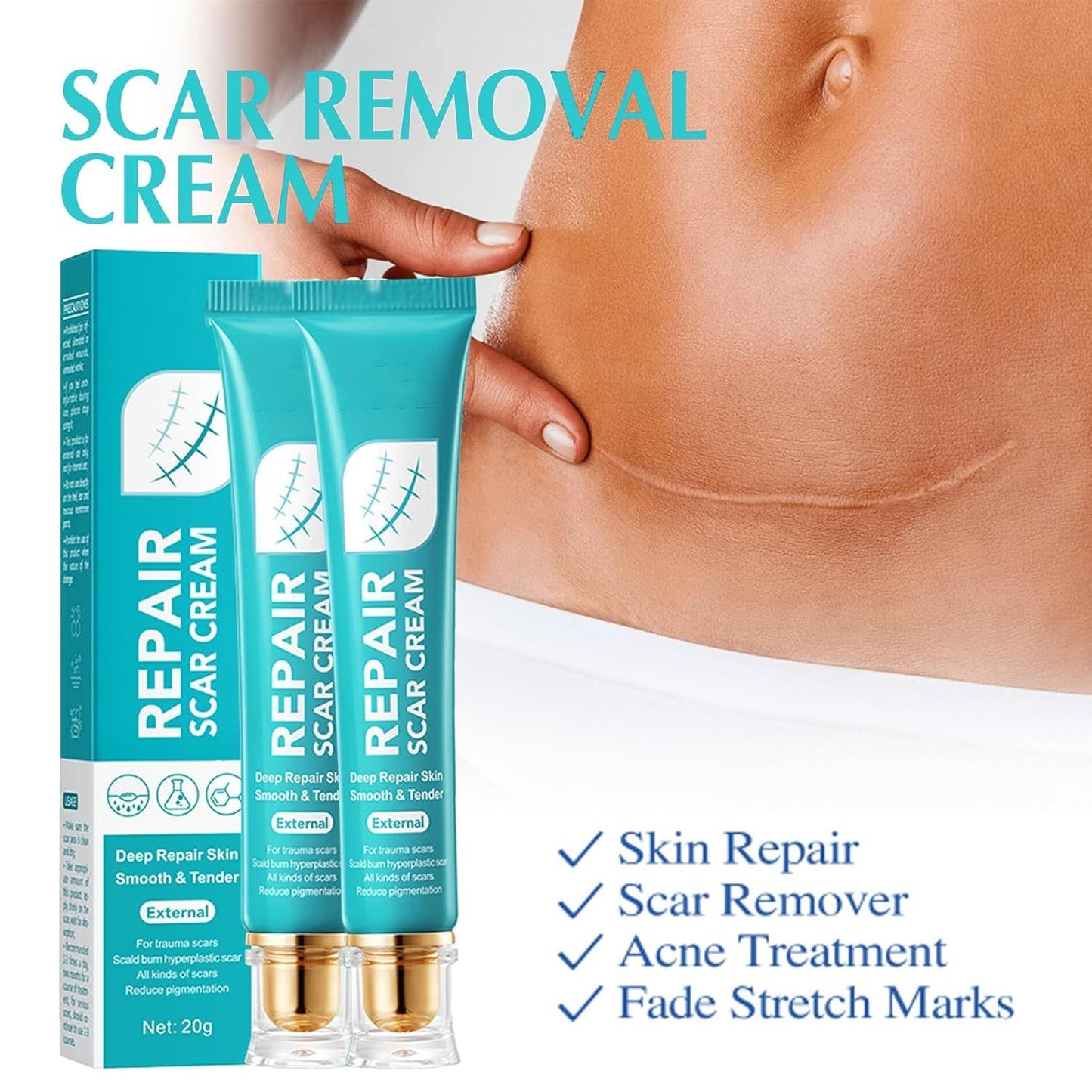 Advanced Scar Repair Cream – Smooth & Improve the Appearance of Scars