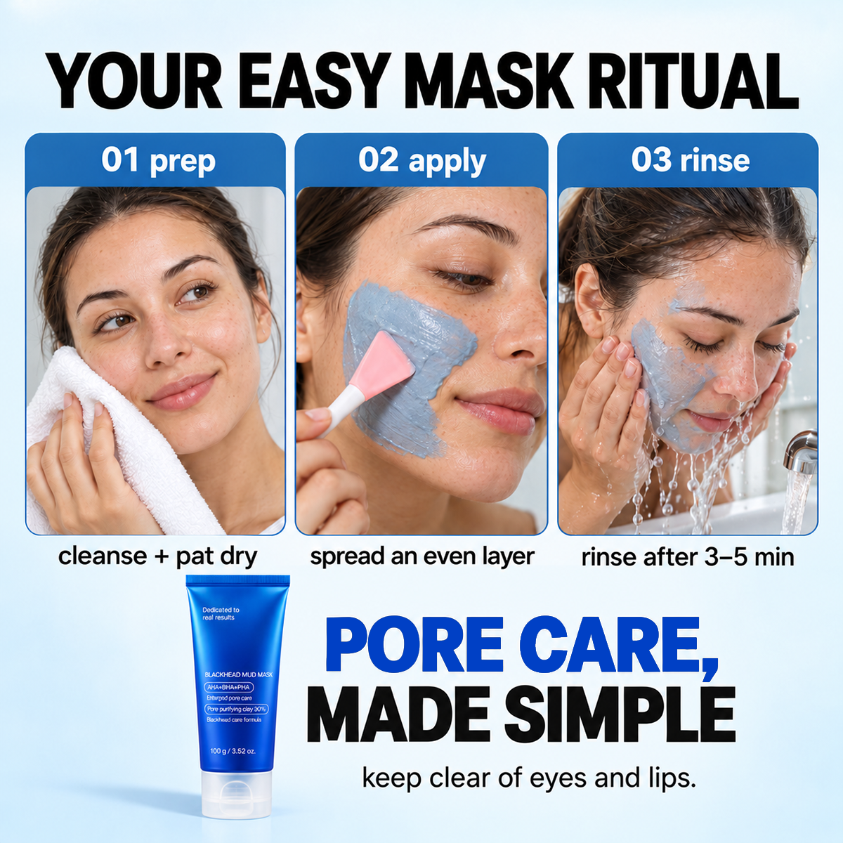 Zero Pores Blackhead Mud Mask-Free Pore Brush