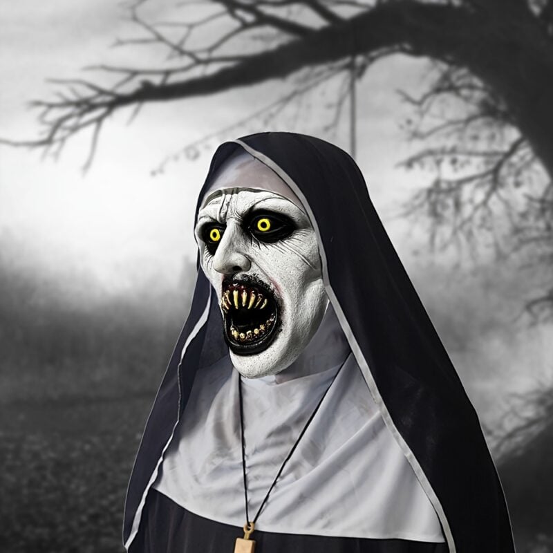 ✨Horror Latex Nun Mask😈
