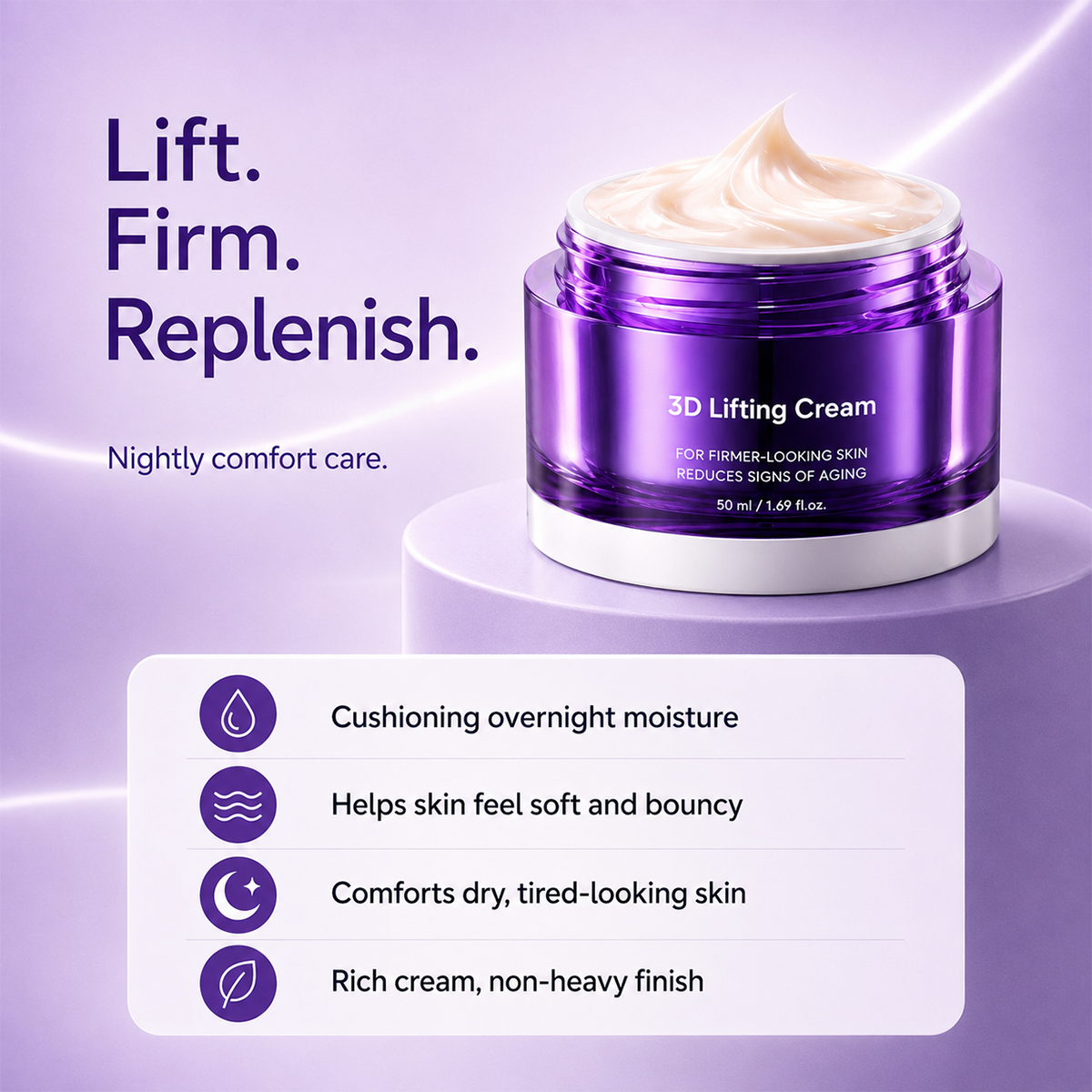 2026 3D Lifting Cream 1.7 fl oz | Advanced Korean Facial Night Cream