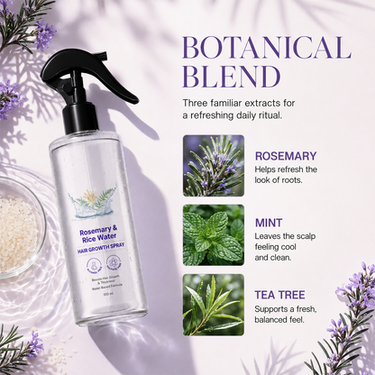 Rosemary Water with Rice Water |100% Natural Extract