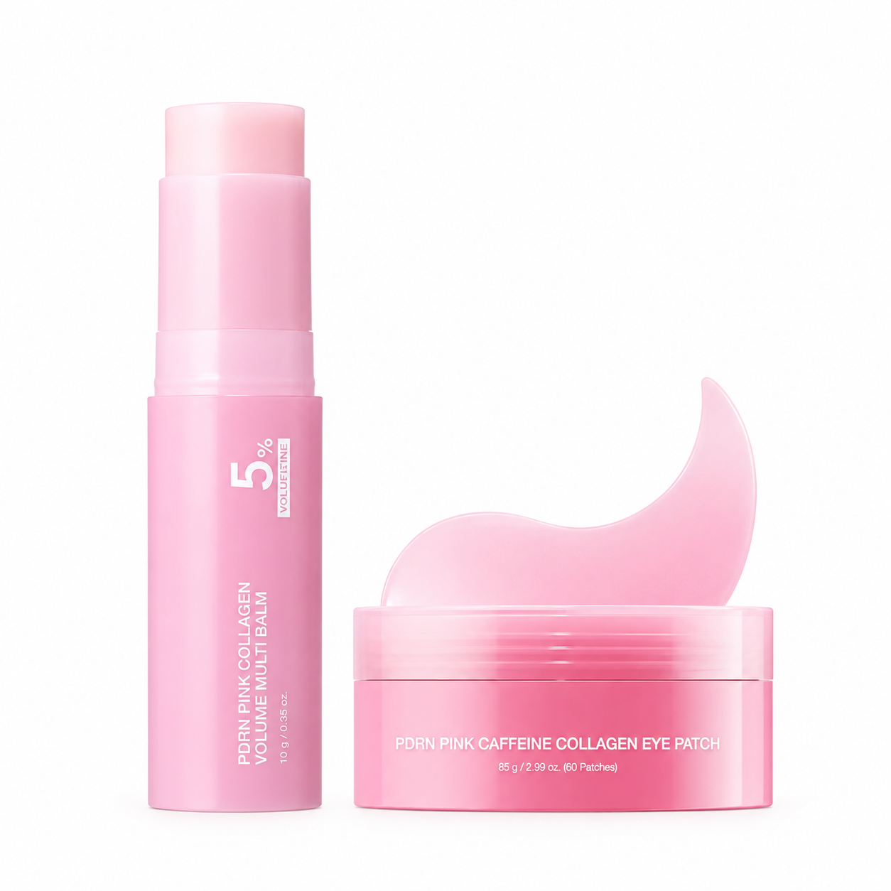 Pink Caffeine Collagen Eye Patch + Pink Collagen Volume Multi Balm