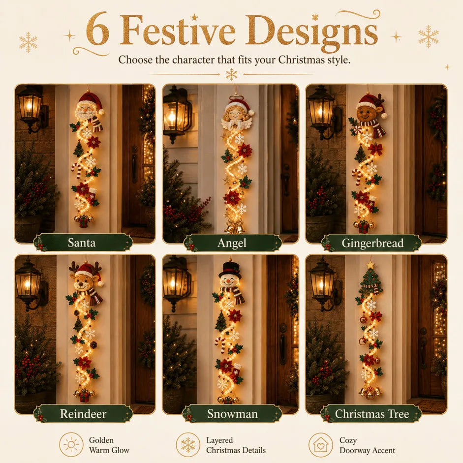 🎄 Glowing Christmas Door Hanger