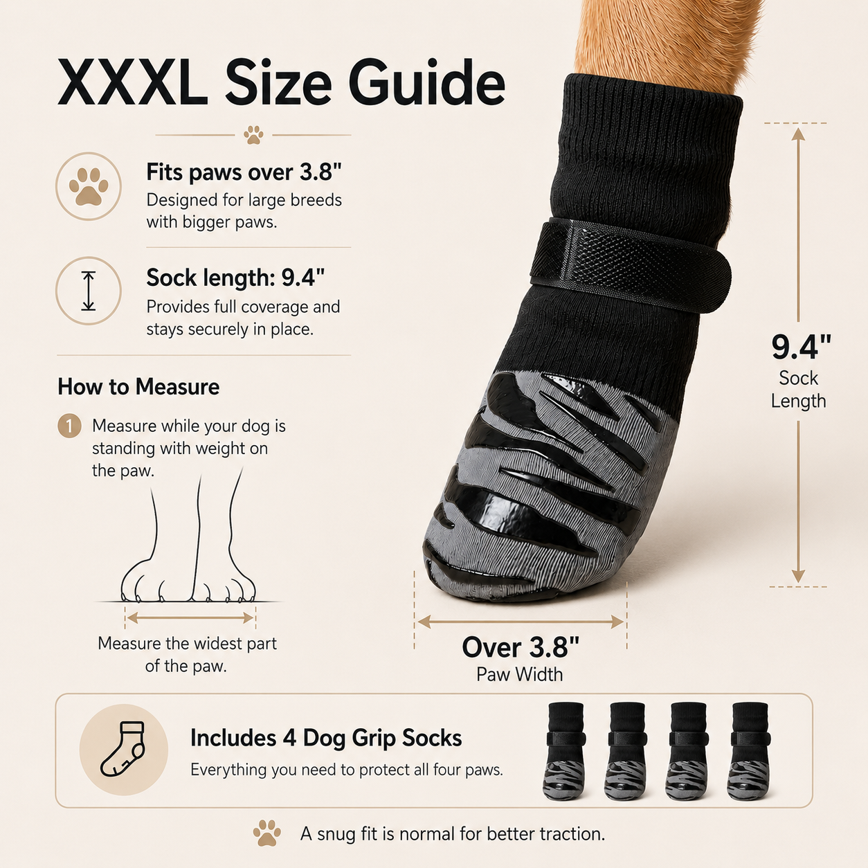 Premium Non-Slip Dog Socks