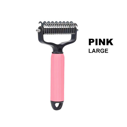 Double-Sided Deshedding Pet Brush – Dual-Sided, Ergonomic & Gentle for Dogs & Cats 🐶