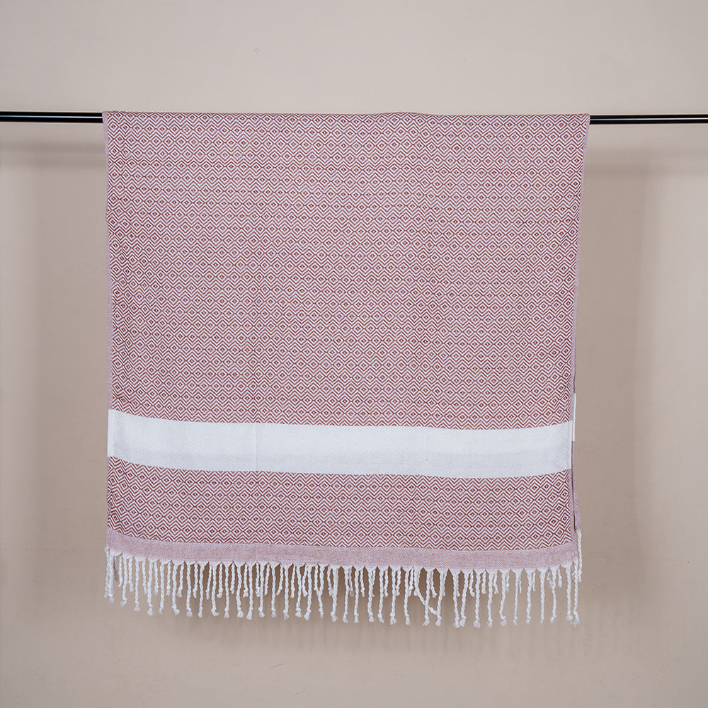 Lightweight Flat Weave XL Beach Towel for Pool, Travel & Summer Use