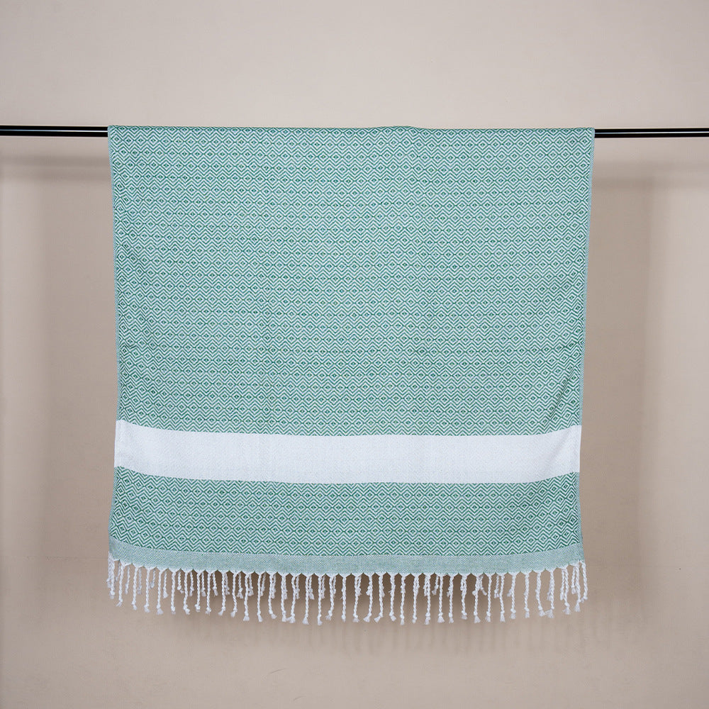 Lightweight Flat Weave XL Beach Towel for Pool, Travel & Summer Use