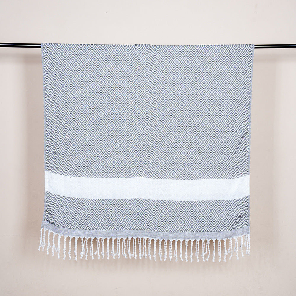 Lightweight Flat Weave XL Beach Towel for Pool, Travel & Summer Use