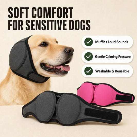 Sound-Dampening Dog Ear Wrap for Fireworks & Storm Anxiety 🐶