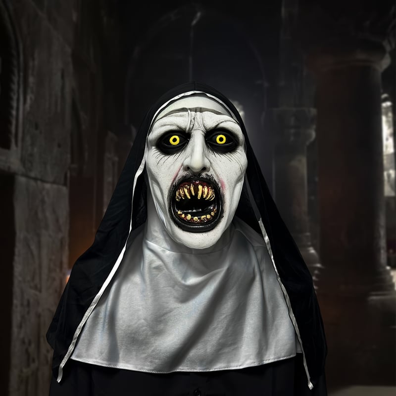 ✨Horror Latex Nun Mask😈