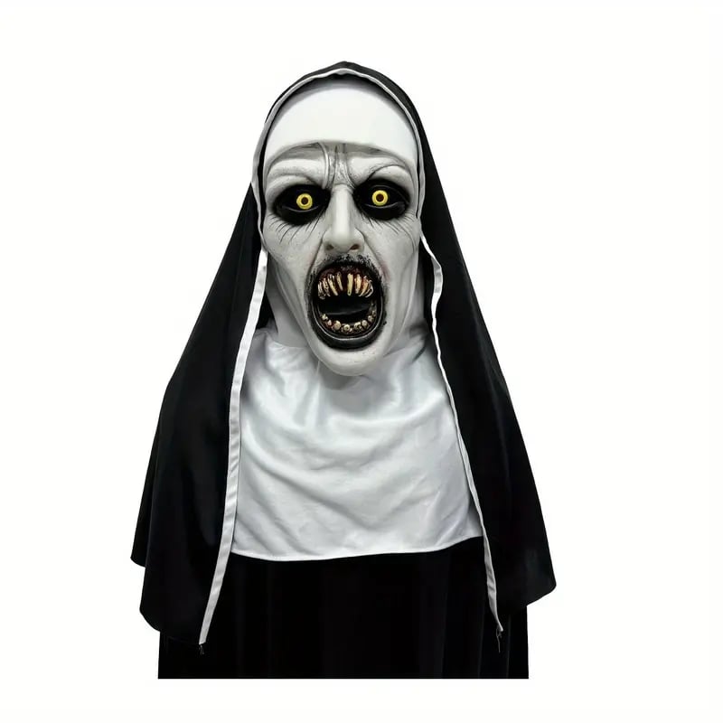 ✨Horror Latex Nun Mask😈