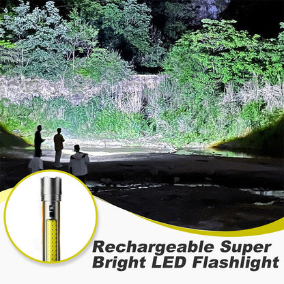 Rechargeable LED Flashlight with 12000mAh Battery, USB-C & Zoom