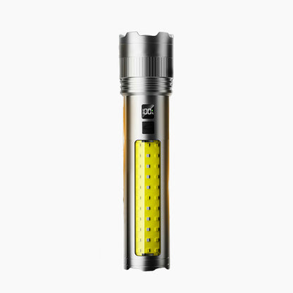 Rechargeable LED Flashlight with 12000mAh Battery, USB-C & Zoom