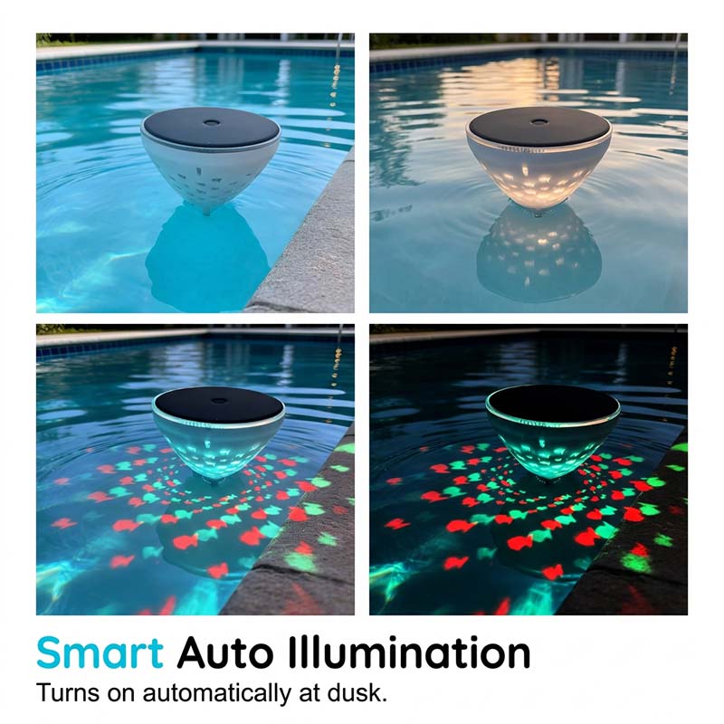 Solar Floating Pool Light – Fish-Pattern Projection