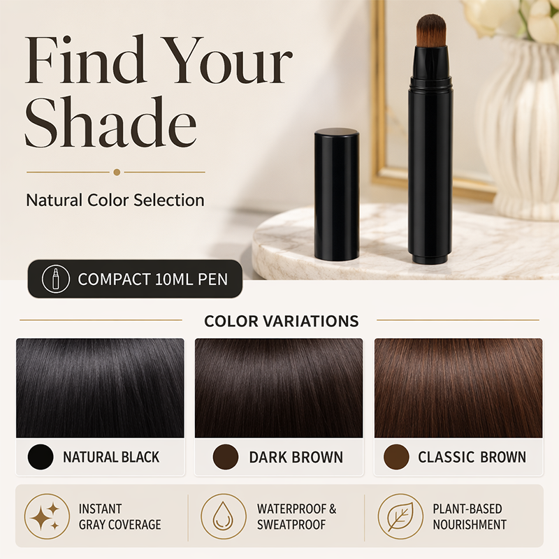 Gray Root Touch-Up Hair Pen – Precise Brush & Natural Shades 🌿