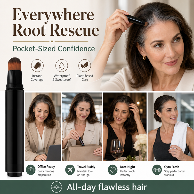 Gray Root Touch-Up Hair Pen – Precise Brush & Natural Shades 🌿