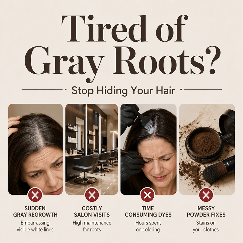 Gray Root Touch-Up Hair Pen – Precise Brush & Natural Shades 🌿